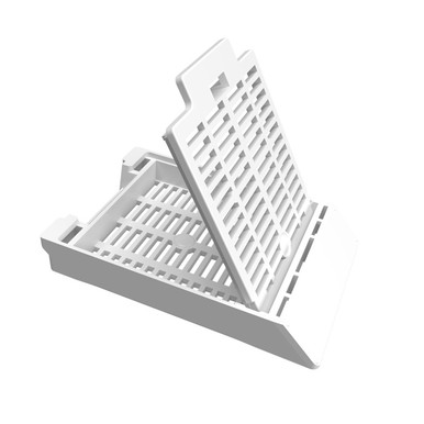Pathflow PiSmart Thermal, Slotted, Attached Lid, Front Hinge, White, 2000/cs