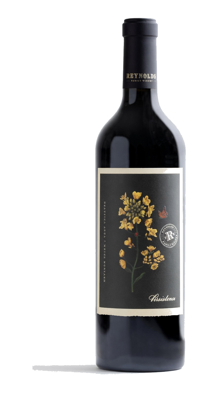 Complete bottle of 2022 Reynolds Family Winery Persistence Red Blend, Napa Valley