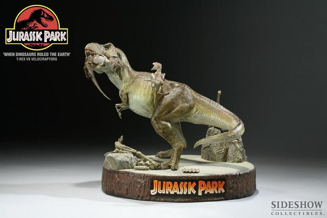When Dinosaurs Ruled The Earth Tyrannosaurus Vs Velociraptors Jurassic Park Diorama By 