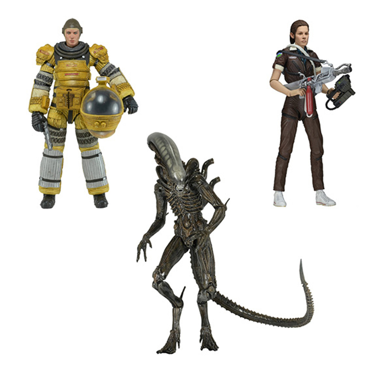 Xenomorph, Amanda Ripley in Jumpsuit, Amanda Ripley in Compression Suit  from Alien Isolation by NECA - Dan's Dinosaurs