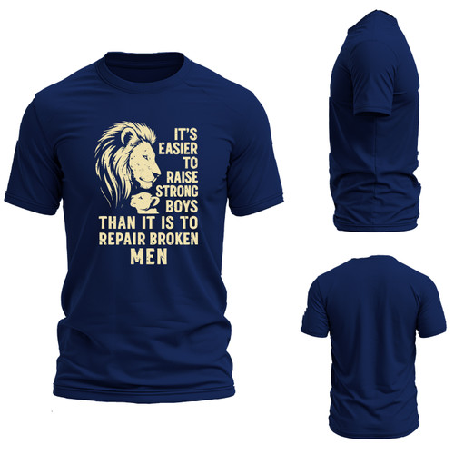 Raise Strong Boys Lion & T-Shirt – High-End Motivational Apparel for Fathers, Mentors & Role Models | Empowerment Clothing by RTL