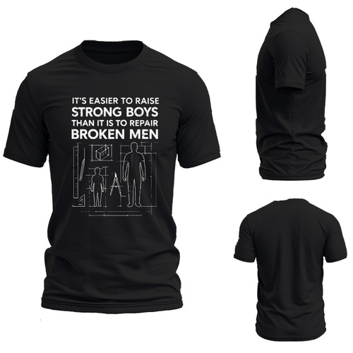 Raise Strong Boys Silhouette T-Shirt – Fatherhood Legacy Apparel