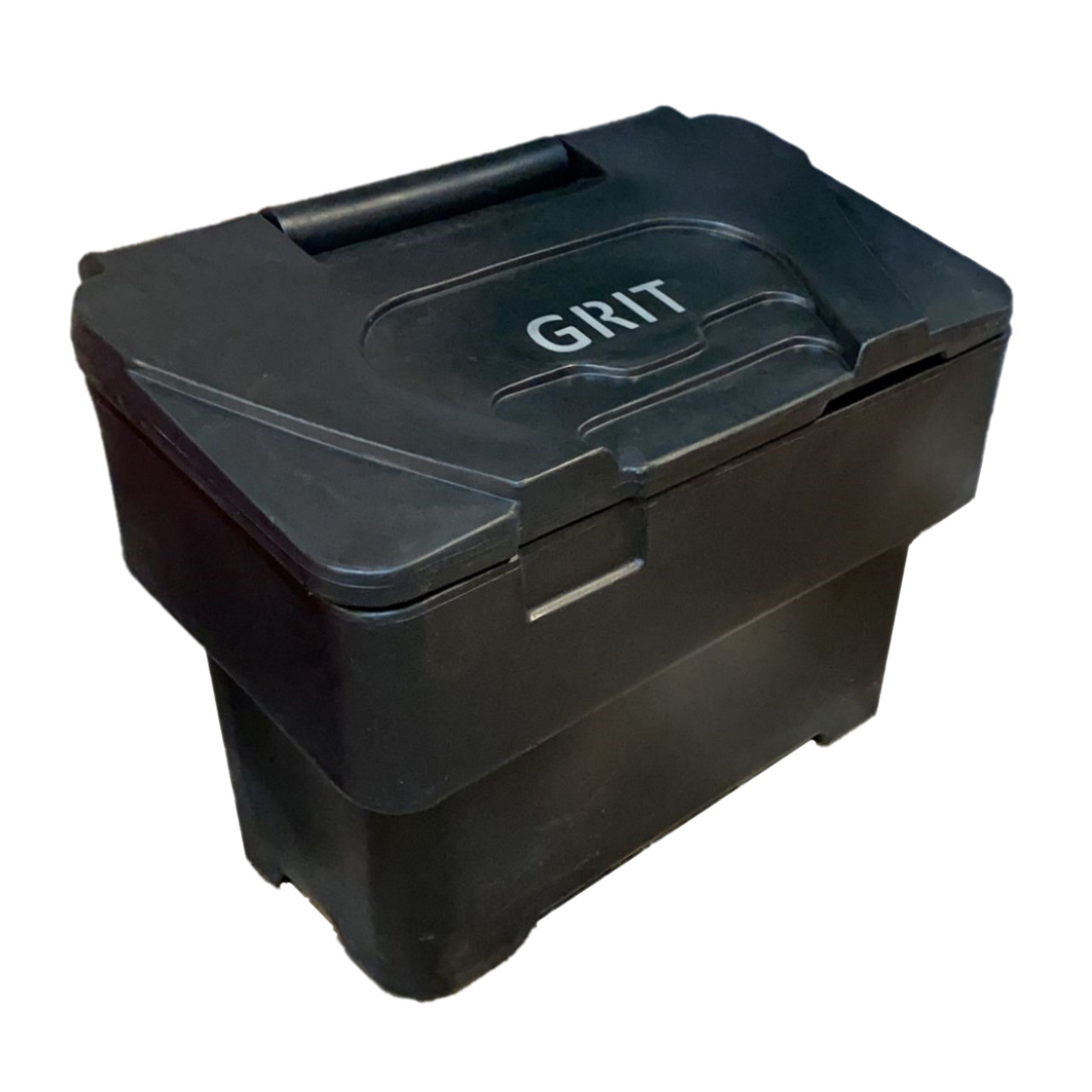 Black 115 Litre Grit Bin Inc Rock Salt Roadware