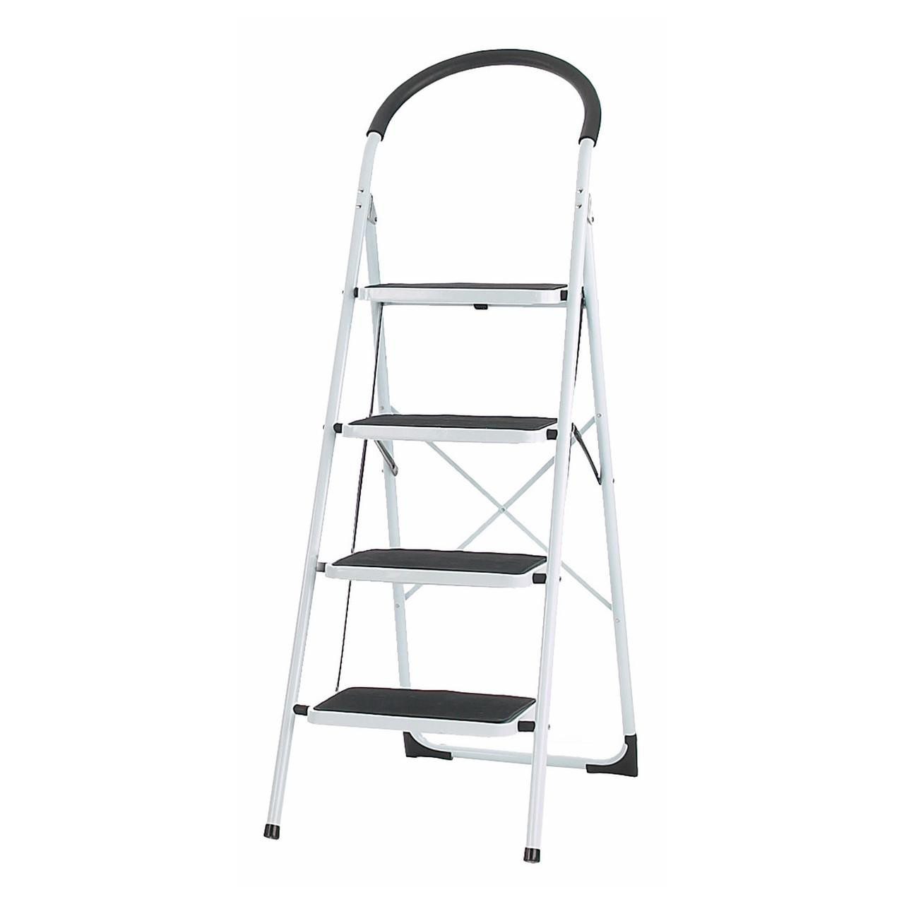 2, 3 or 4 Tread Soft Grip Handle Folding Stepladders | Roadware