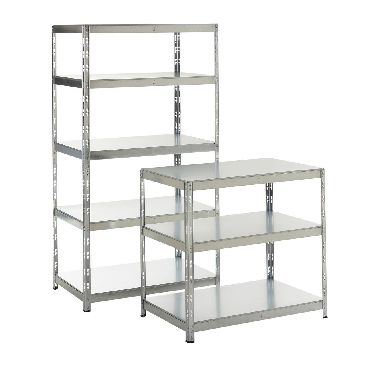 3 or 5 Shelf Mammoth Galvanised Shelving | Roadware