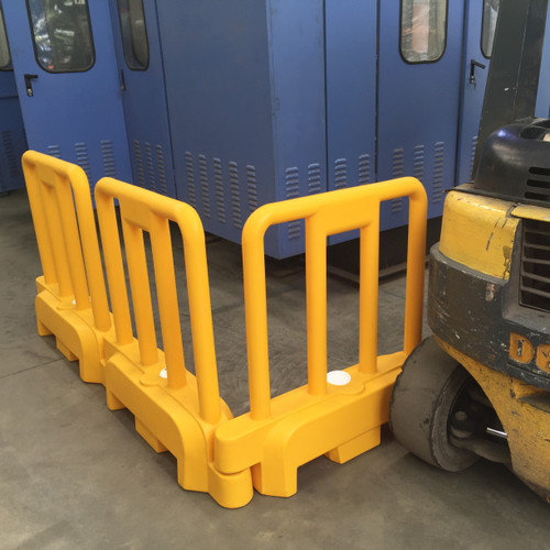 Personnel 1 meter water filled safety barrier yellow