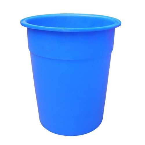 Excelsior 110 Litre Tapered Food Grade Plastic Ingredients Bin, blue tapered plastic storage container for food ingredients.