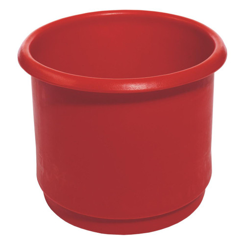 Excelsior 35 Litre Inter Stacking Food Grade Plastic Ingredients Bin, red round stackable storage container for kitchen ingredients.