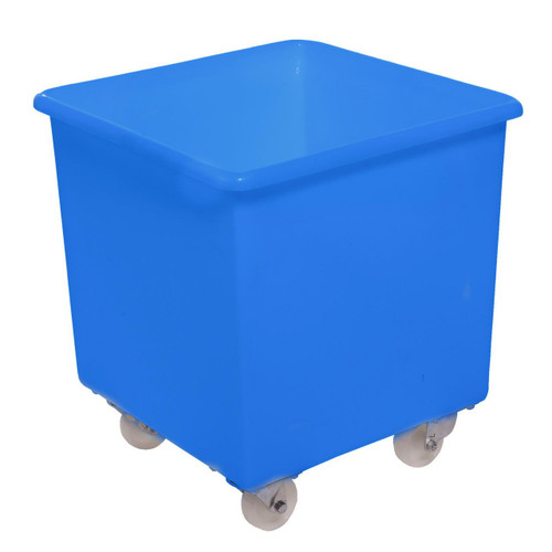 Excelsior 72 Litre Small Bar Bottle Bin, food grade plastic blue bin with wheels for easy mobility.