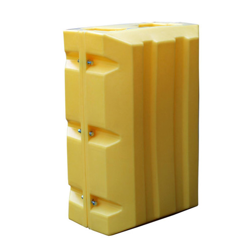 Romold UBP1 Column Beam Guard Protector 500x640x1000mm, yellow plastic safety barrier for construction site security and protection