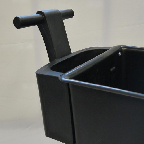 Excelsior Replacement Trolley Handle Recycled Plastic, black trolley handle with a sturdy design and ergonomic grip.