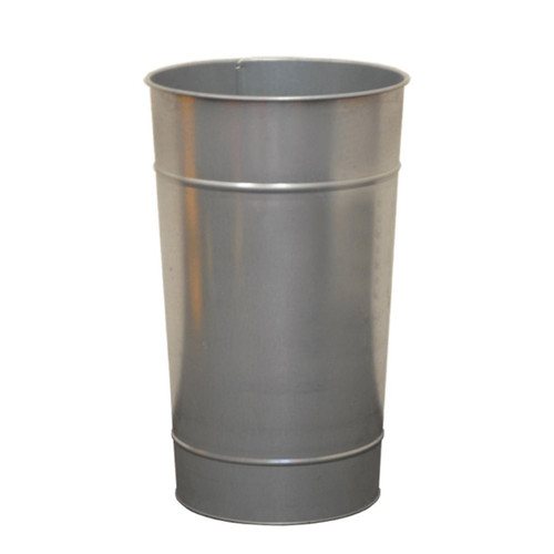 Roadware Derwent / Grasmere Metal 120 Litre Litter Bin Liner, metal litter bin for outdoor waste disposal with durable silver finish.
