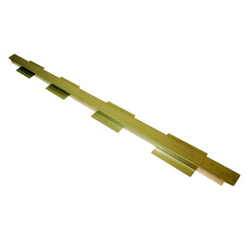 Romold BFS4 1660mm Bunded Workfloor Joining Strip For BF4, a metallic joining strip with multiple clip-on sections for seamless workfloor connection.