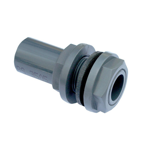 Romold BFC Bunded Workfloor Sump Interconnect, industrial plumbing component with metal and rubber parts for connecting sumps and managing liquids in workfloor environments.
