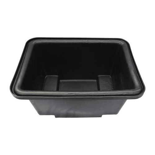 Excelsior 250 Litre Hay Soaker Tub, black plastic rectangular tub for soaking hay and fodder.