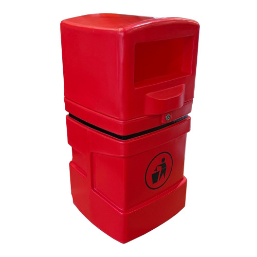 Red Rydal 40 Litre Hooded Litter Bin Post / Wall Mount Red Rydal 40 Litre Hooded Litter Bin Post / Wall Mount