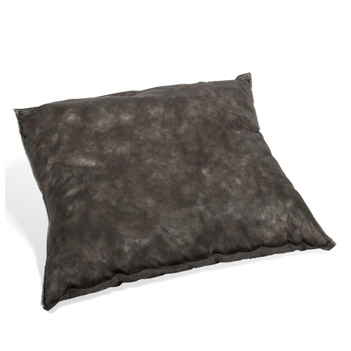 FyterTech 10 Pack 50cm x 40cm Maintenance Absorbent Pillows, a large black absorbent pillow for industrial and maintenance spill cleanup.