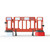 Melba Swintex Olympic 2m Chapter 8 Safety Barrier, a 2-meter red plastic safety barrier with reflective panels and adjustable feet, used for crowd control and safety in construction zones or public events.