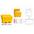 OakPlas 169 Litre 6Cu Ft 175kg Grit & Salt Storage Bin, yellow plastic grit and salt storage container with dimensions and capacity specifications shown in the image.