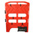Melba Swintex 750mm Utility Manhole Barrier (3 gate), red plastic safety barrier with three gates and black attachments for safety and traffic management.