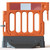 WonderWall Barrier Top Section, orange barrier panel with reflective strip and black base for construction site safety.