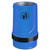 Melba Swintex Falcon Open Top Litter Bin 90 Litre, blue outdoor waste receptacle with trash icon for waste disposal.