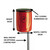 Melba Swintex 35L Doggy Waste Bin Post / Wall Mount, red waste disposal bin with self-closing rubberised lid, mounted on a metal post, with dimensions of 55cm height and 39cm width/depth, designed for pet waste disposal.