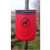 Melba Swintex 35L Doggy Waste Bin Post / Wall Mount, red waste disposal bin with dog icon for pet owner waste collection in outdoor area