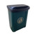 Oaklands Titus Post / Wall Mount Litter Bin 25 Litre, green and black waste bin with a symbol of a person throwing rubbish into a bin