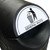 Oaklands Dual Eximo Litter & Waste Recycling Bin 2 x 90 Litre, close-up of the black bin with a labeled recycling symbol for general waste.