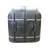 Oaklands Dual Eximo Litter & Waste Recycling Bin 2 x 90 Litre, large black dual-compartment recycling bin with yellow reflective strips for waste separation.