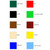 Melba Swintex Merlin Litter Bin Top Section, image showing color options including dark green, red, black, light apple green, brown, burgundy, beige, yellow, dark blue, and light sky blue.