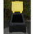 Excelsior 200 Litre 250kg Heavy Duty Grit Bin - Optional Salt, black and yellow grit bin with open lid, used for storing grit and salt for road and pathway maintenance.