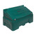 Excelsior 400 Litre 500kg Heavy Duty Grit Bin - Optional Salt, green plastic grit bin with a secure lid labeled 'GRIT' for storing grit or salt.