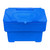 Excelsior 115 Litre 125kg Grit Storage Bin - Optional Salt, Blue plastic storage container with lid for storing grit or salt.