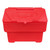 Excelsior 115 Litre 125kg Grit Storage Bin - Optional Salt, red plastic grit and salt storage container with a lid for outdoor use.