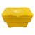 Excelsior 115 Litre 125kg Grit Storage Bin - Optional Salt, yellow plastic grit storage bin with lid for salt and grit storage.