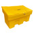 Excelsior 350 Litre 400kg Grit Storage Bin - Optional Salt, yellow plastic grit and salt storage container with lid and lock