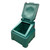 Excelsior 200 Litre 250kg Green Heavy Duty Grit Bin - Optional Salt, green heavy-duty grit and salt storage bin with an open lid showing its spacious interior.
