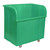 Excelsior 885 Litre Plastic Order Picking Warehouse Trolley, green plastic material with four wheels for easy mobility.