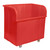 Excelsior 885 Litre Plastic Order Picking Warehouse Trolley, red mobile storage and transport trolley with high capacity and four wheels for easy maneuverability.