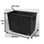Excelsior 165 Litre Bar Bottle Bin - Recycled Plastic, black rectangular waste storage bin with dimensions 62.5 cm in height, 83.5 cm in length, and 44 cm in width, equipped with wheels for mobility.