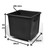 Excelsior 185 Litre Large Bar Bottle Bin - Recycled Plastic, black square bin with dimensions 63 cm in height, 69 cm in length, 61 cm in width, and a 185 litre capacity.