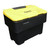 Excelsior 115 Litre 125kg Recycled Grit Bin - Optional Salt, yellow and black grit bin for storing grit and salt.