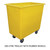 Excelsior 200 Litre Plastic Stock Trolley Watertight, yellow plastic trolley with rubber wheels for handling and storing liquids or materials.