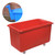 Excelsior 455 Litre Plastic Stock Trolley Watertight, a large red plastic trolley with wheels designed for secure water-tight storage and transportation.