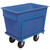 Excelsior 370 Litre Plastic Container Tank, blue mobile storage tank with four wheels for industrial or commercial use.