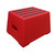 Excelsior 1 Tread Heavy Duty Plastic Safety Step, red plastic safety platform with textured black tread strips.