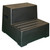 Excelsior 2 Tread Heavy Duty Plastic Safety Step, durable black step with anti-slip ridges for safety and stability.