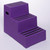 Excelsior 3 Tread Heavy Duty Plastic Safety Step, purple three-step industrial stairs with black anti-slip strips
